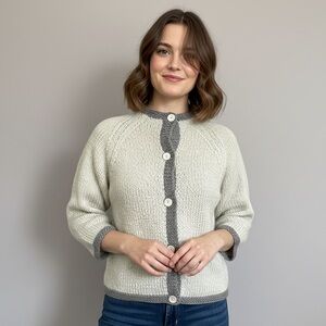 Vintage Handmade Mohair Wool Cardigan - Small, made in Italy 🇮🇹